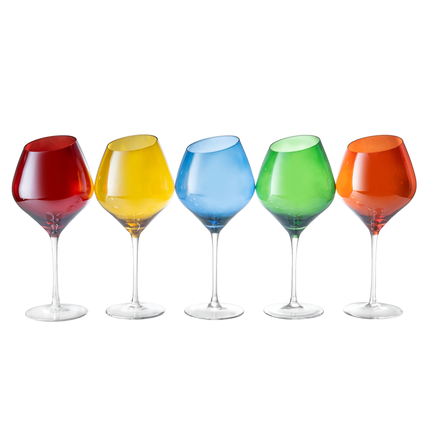 Slanted Rim Colored Wine Glasses By The Wine Savant – Set Of 5 Stylish And Slant Rim Wine Glasses For Parties, Multicolor Set For Weddings Anniversary, White Or Red Wine, Cabernet Bordeaux 20 Oz 1 Slanted Rim Colored Wine Glasses By The Wine Savant – Set Of 5 Stylish And Slant Rim Wine Glasses For Parties, Multicolor Set For Weddings Anniversary, White Or Red Wine, Cabernet Bordeaux 20 Oz