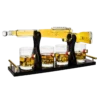 Shotgun Gun Large Whiskey & Wine Decanter Set Bullet Glasses - Limited Edition Elegant Rifle Gun Whiskey Decanter 22.5" With 4 Shotgun Bullet Whiskey Glasses And Mohogany Wooden Base The Wine Savant