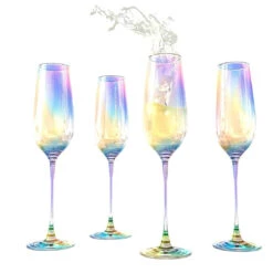 The Wine Savant Iridescent Glasses - Crystal Luster Radiance Set Of 4 - Rainbow Colored Stemware Glassware, Durable Pearl Color Champagne Glasses, An Ethereal Shine (Tall Flutes) 11 The Wine Savant Iridescent Glasses - Crystal Luster Radiance Set Of 4 - Rainbow Colored Stemware Glassware, Durable Pearl Color Champagne Glasses, An Ethereal Shine (Tall Flutes) -Refined Spirits Store Untitled 2 162c8bc5 695e 4e4d bc59 93a1ba73c473