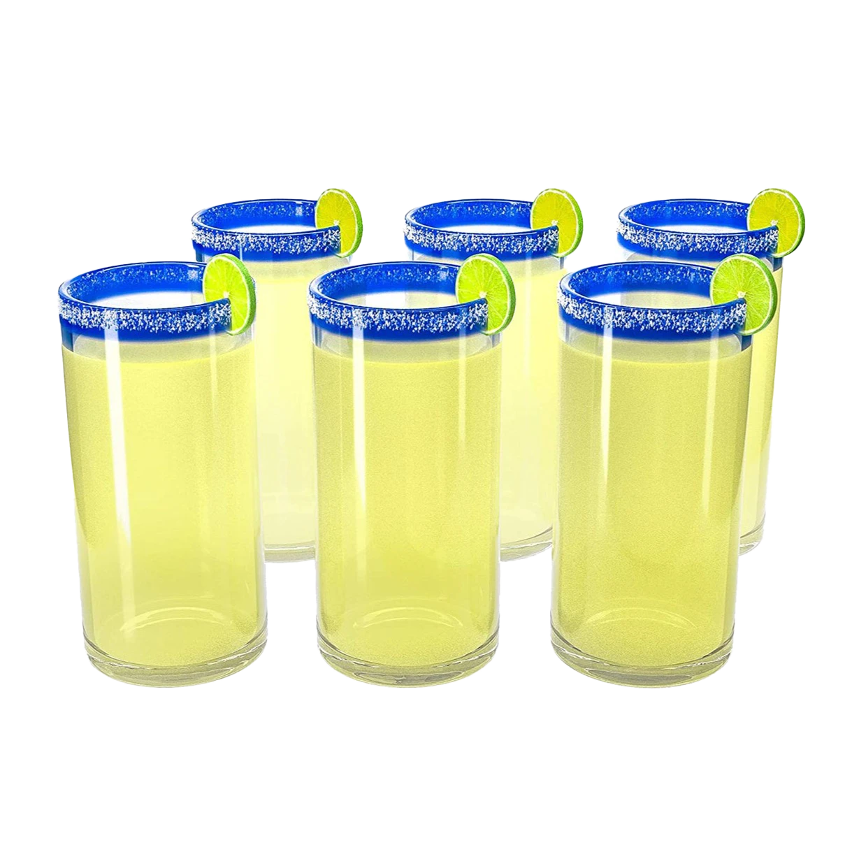 Hand Blown Mexican Drinking Glasses – Set Of 6 Confetti Rock Design Glasses By The Wine Savant (Cobalt) 1 Hand Blown Mexican Drinking Glasses – Set Of 6 Confetti Rock Design Glasses By The Wine Savant (Cobalt)