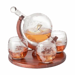 Helicopter Whiskey Decanter Gift Set