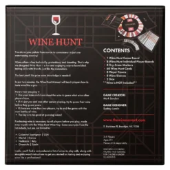 WineHunt - An Interactive Blind Wine Tasting Game, Rely On Taste & Smell To Learn How To Taste Wine Just Like A Sommelier - Gift For Wine Lover, Connoisseur, Fun Game To Play With Friends, Family -Refined Spirits Store WineBoardGame4 1