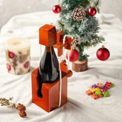 Wine Bottle Puzzle Game - 3D Wooden Wine Bottle Holder - Challenging Solve The Puzzle Lock Games For Adults 21+, Functional Champagne Red Wine Storage, Wine Lover Gifts, Game Night, Housewarming Gift -Refined Spirits Store WineBottlePuzzleGame3 1 aa21a38c 62c9 4eac 83f9 86e126ebdb40