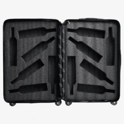 Wine Bottle Suitcase | Holds 12 Standard 750 ML Size Bottles | Universal Airplane Luggage Case, TSA Approved Wheeled Bag For Professionals And Consumers, Gift For Wine Lovers & Connoisseurs (28 IN) -Refined Spirits Store WineBottleSuitcase 28inch1 1 6