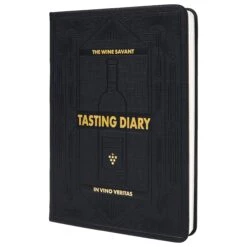 Wine Folly Wine Journal Guided Wine Tasting Notes (5" X 7" B6 Notebook) - Features 4 Step Tasting Method, Wine Color Reference Card, And Page Marker (Black)