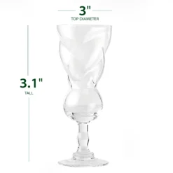 Vintage Crystal Absinthe Glasses | Set Of 4 | 6.5 Oz Wine Savant - Stemmed Classic With Swiss Bubble Reservoir, Tasting, Nosing & Sipping, Absinthe, Sambuca, Raki, Pastis, Ouzo, Drinking Green Fairy -Refined Spirits Store absinthe2
