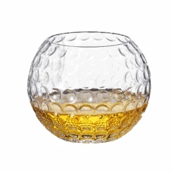 Golf Whiskey Glasses | 15 OZ Golf Ball Shaped Old Fashioned Liquor, Cocktail Glass, Crystal Unique & Fun Drinking Glassware Accessories, Gift For Him, Husband, Father, Boyfriend, Her