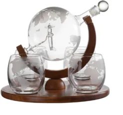 (CANADA ONLY) Etched World Decanter Whiskey Globe With Antique Airplane Inside - Includes Whiskey Stones And 4 World Map Glasses 9 (CANADA ONLY) Etched World Decanter Whiskey Globe With Antique Airplane Inside - Includes Whiskey Stones And 4 World Map Glasses -Refined Spirits Store air6 74443e38 61cb 49a3 86f5 55bcb5361ea8