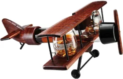 Whiskey & Wine Decanter Airplane Set And Glasses Antique Wood Airplane - The Wine Savant Whiskey Gift Set And 2 Airplane Glasses, Pilot Gift Moving Parts- Alcohol Related Gift, BAR DECOR Large 21" 8 Whiskey & Wine Decanter Airplane Set And Glasses Antique Wood Airplane - The Wine Savant Whiskey Gift Set And 2 Airplane Glasses, Pilot Gift Moving Parts- Alcohol Related Gift, BAR DECOR Large 21" -Refined Spirits Store airplane3 11557600 b801 48c3 bbe1 9921d8977f9b