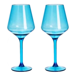 Floating Wine Glasses For Pool - Set Of 2-15 OZ Shatterproof Poolside Wine Glasses, Tritan Plastic Reusable Stemware, Beach Outdoor Cocktail, Wine, Champagne, Water Glassware - Spring Summer (Green) -Refined Spirits Store awsedfv 1
