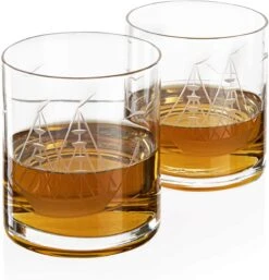 Whiskey Ship In A Barrel Decanter With Ship With 2-10 Oz Glasses - By The Wine Savant, Whiskey & Wine Decanter Clear -Refined Spirits Store barrel4