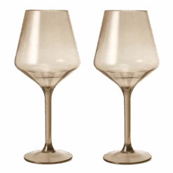 Floating Wine Glasses For Pool - Set Of 2-15 OZ Shatterproof Poolside Wine Glasses, Tritan Plastic Reusable, Beach Outdoor Cocktail, Wine, Champagne, Water Glassware Spring Summer (Smoke)