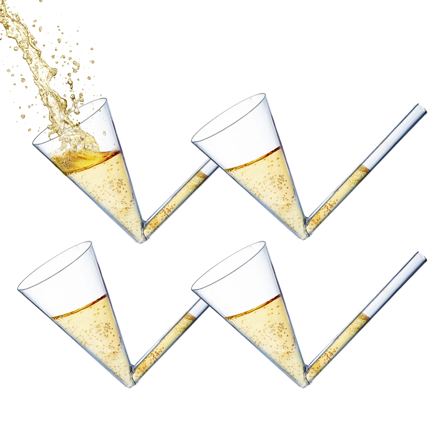 Champagne Shooter - Chug Flutes Guzzler Glasses Unique Gifts For Bachelorette Party Favors & White Elephant Gifts, Drinking Games - Bubbly Champagnes Prosecco & More Bong Style, Reusable Acrylic 4pk 1 Champagne Shooter - Chug Flutes Guzzler Glasses Unique Gifts For Bachelorette Party Favors & White Elephant Gifts, Drinking Games - Bubbly Champagnes Prosecco & More Bong Style, Reusable Acrylic 4pk