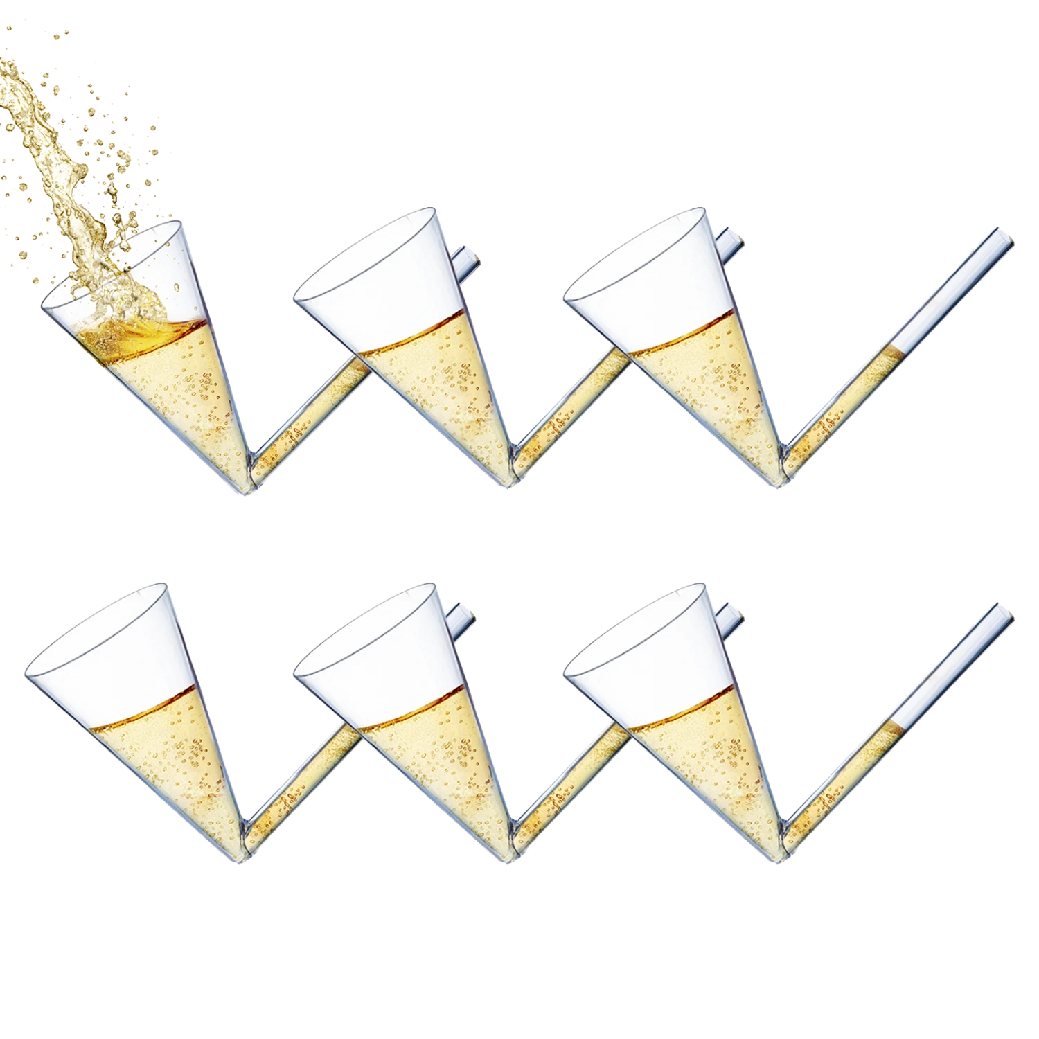 Champagne Shooter - Chug Flutes Guzzler Glasses Unique Gifts For Bachelorette Party Favors & White Elephant Gifts, Drinking Games - Bubbly Champagnes Prosecco & More Bong Style, Reusable Acrylic 6pk 1 Champagne Shooter - Chug Flutes Guzzler Glasses Unique Gifts For Bachelorette Party Favors & White Elephant Gifts, Drinking Games - Bubbly Champagnes Prosecco & More Bong Style, Reusable Acrylic 6pk