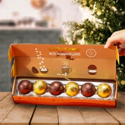 Hot Chocolate Bombs - Set Of 6 - Delicious Cocoa Bombs Filled With Marshmallows - 2 Flavors Caramel & Fudge Brownie Candy - Classic Milk Chocolates Cocoa Bomb Gift Set - Delicious Gifts -Refined Spirits Store chocolate1 2