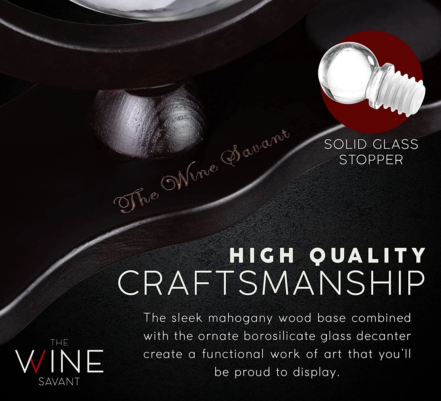 Globe Whiskey Decanter Set With 2 Liquor Glasses - Tennis Whisky Decanter & Glass Set With Elegant Mahogany Wood Base - Tennis Gifts For Dad, Men - Bourbon & Scotch Decanter - Tennis Lovers Gifts 5 Globe Whiskey Decanter Set With 2 Liquor Glasses - Tennis Whisky Decanter & Glass Set With Elegant Mahogany Wood Base - Tennis Gifts For Dad, Men - Bourbon & Scotch Decanter - Tennis Lovers Gifts - Image 5