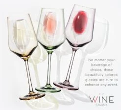 Colored Crystal Wine Glass Set Of 6, Large Stemmed 12 Oz Glasses, Great For All Occasions & Special Celebrations Unique Italian Style Tall Drinkware For Red & White Wine, Water Dinner, Color Glassware -Refined Spirits Store cin6 2b8a4037 1cc6 4c4f 9dd3 c167c2888fef