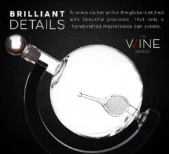 Globe Whiskey Decanter Set With 2 Liquor Glasses - Tennis Whisky Decanter & Glass Set With Elegant Mahogany Wood Base - Tennis Gifts For Dad, Men - Bourbon & Scotch Decanter - Tennis Lovers Gifts 13 Globe Whiskey Decanter Set With 2 Liquor Glasses - Tennis Whisky Decanter & Glass Set With Elegant Mahogany Wood Base - Tennis Gifts For Dad, Men - Bourbon & Scotch Decanter - Tennis Lovers Gifts -Refined Spirits Store cin7 7c2a3740 5ec4 4756 87ed 2830184f089b