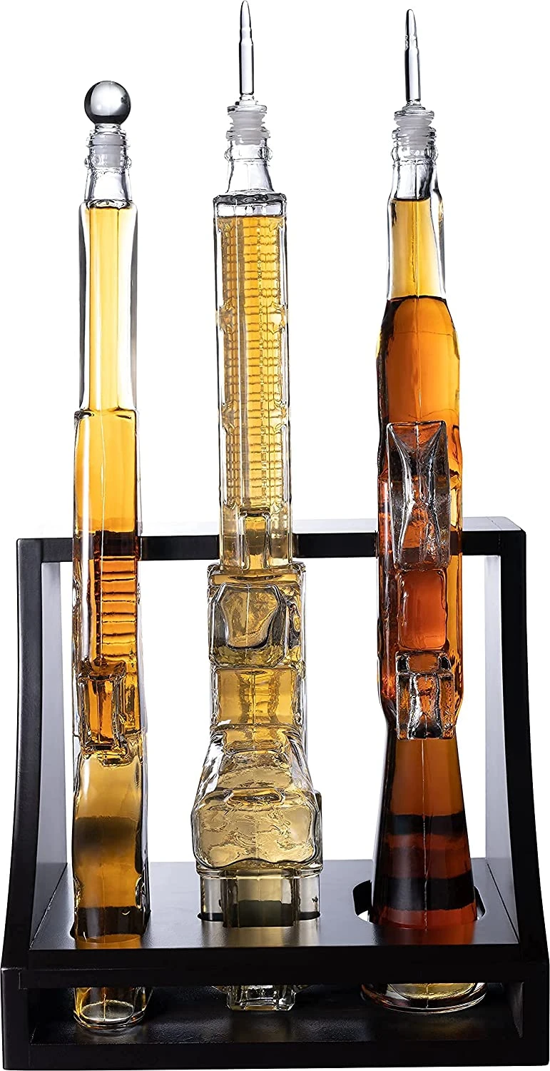 (UAE ONLY) Gun Whiskey Decanter - 3 Gun Decanter With Glass AR-15, AK-47 And Rifle - Gun Gifts For Men - Whiskey Decanter Set 8 (UAE ONLY) Gun Whiskey Decanter - 3 Gun Decanter With Glass AR-15, AK-47 And Rifle - Gun Gifts For Men - Whiskey Decanter Set - Image 8