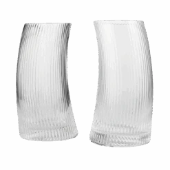 Set Of 2 Curvy Cocktail Glasses 8oz By The Wine Savant - Swerve Twist Glasses Curved Glasses For Cocktails, Perfect For Any Bar, Anniversary Gift, Birthday Gift, Wedding Gift Or Cocktail Party