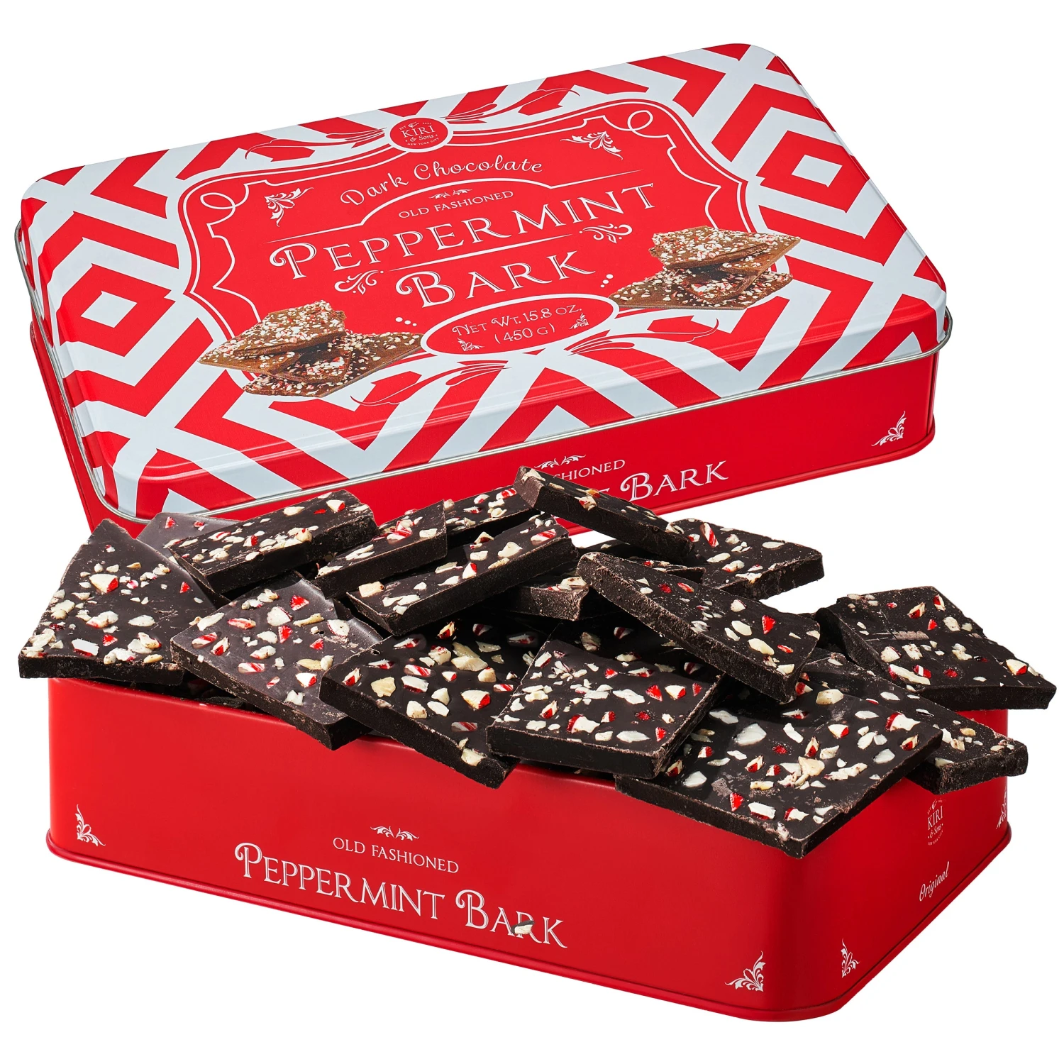 Dark Chocolate Premium Peppermint Bark - 450G Holiday Bark Assorted Squares - Christmas Candy, Sweets Gift Tin, Old Fashioned Holiday Treat For Stocking Stuffer, Party - Made In Turkey 1 Dark Chocolate Premium Peppermint Bark - 450G Holiday Bark Assorted Squares - Christmas Candy, Sweets Gift Tin, Old Fashioned Holiday Treat For Stocking Stuffer, Party - Made In Turkey