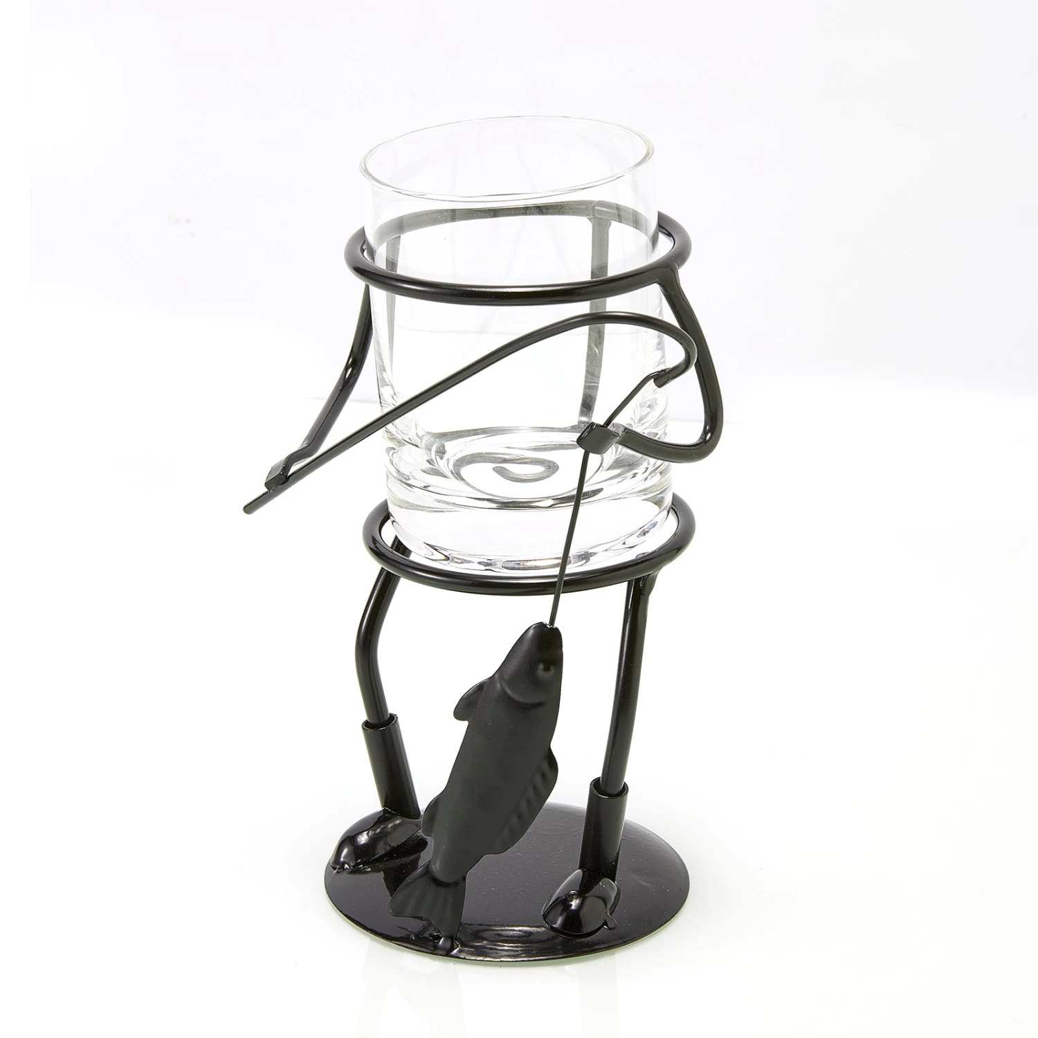 Fisherman Fishing Whiskey, Wine & Water Glass - Glass & Metal Cup Holder- Hook & Line Whiskey, Scotch, Liquor Cup Holder, Holds Cup, Great Gift For Fishing Enthusiasts, Boaters, Fathers, Sons 5 Fisherman Fishing Whiskey, Wine & Water Glass - Glass & Metal Cup Holder- Hook & Line Whiskey, Scotch, Liquor Cup Holder, Holds Cup, Great Gift For Fishing Enthusiasts, Boaters, Fathers, Sons - Image 5