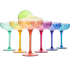 European Style Crystal, Stemmed Wine Glasses, Acrylic Glasses Tritan Drinkware, Unbreakable Muted Color | Set Of 6 | Shatterproof BPA-free Plastic, Reusable, All Purpose Glassware, Hand Wash Only 15oz -Refined Spirits Store fwefwewe 2