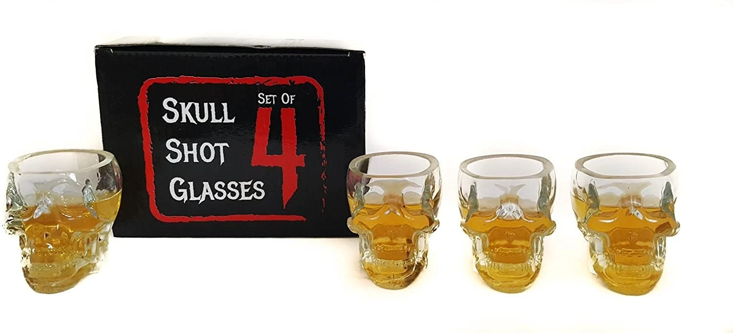 Monkey And Heroes Extra Large Skull Shot Glasses Set Of 4, Use Skull Head Cup For A Whiskey, Scoth And Vodka Shot Glass, 3 Ounces 8 Monkey And Heroes Extra Large Skull Shot Glasses Set Of 4, Use Skull Head Cup For A Whiskey, Scoth And Vodka Shot Glass, 3 Ounces - Image 8