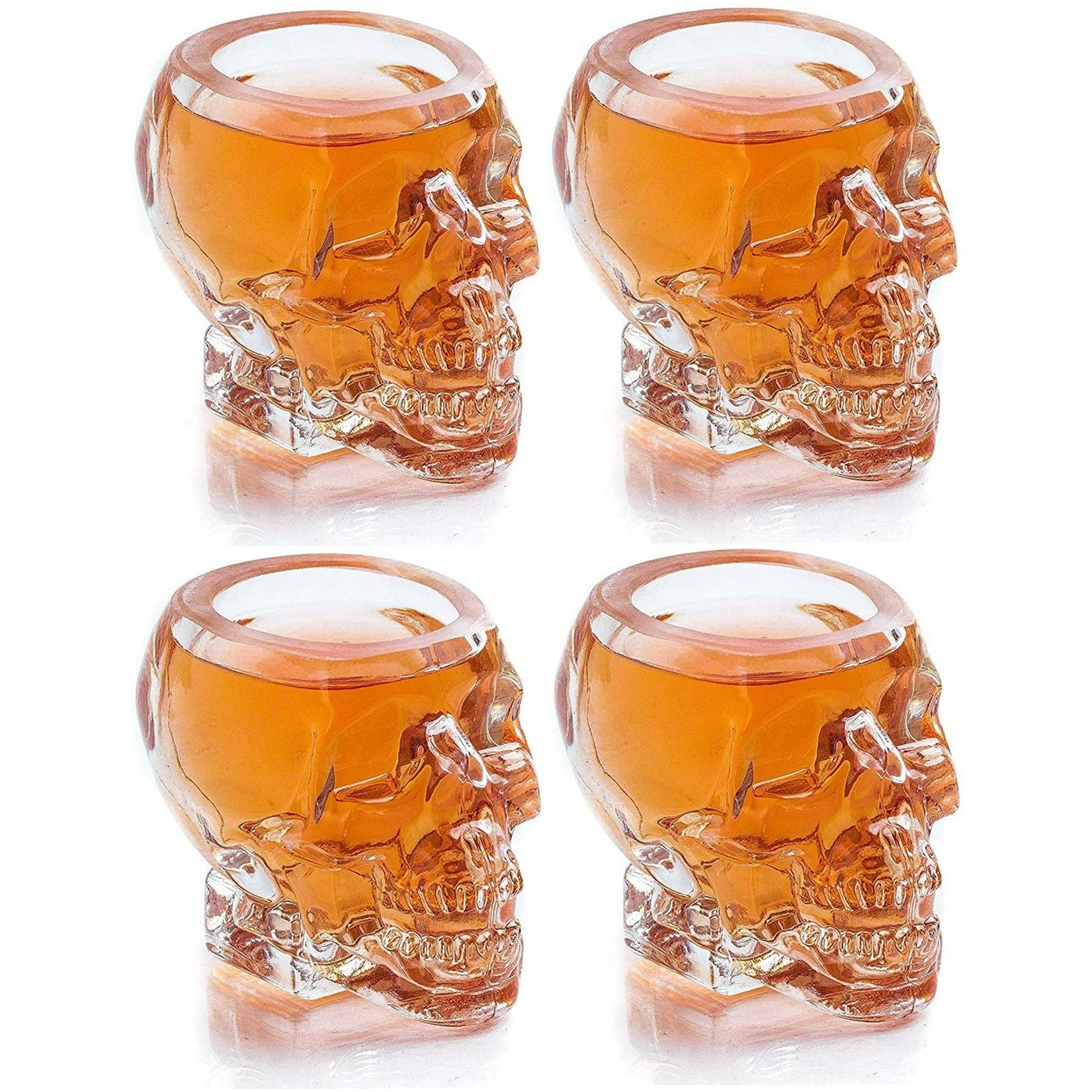 Monkey And Heroes Extra Large Skull Shot Glasses Set Of 4, Use Skull Head Cup For A Whiskey, Scoth And Vodka Shot Glass, 3 Ounces 3 Monkey And Heroes Extra Large Skull Shot Glasses Set Of 4, Use Skull Head Cup For A Whiskey, Scoth And Vodka Shot Glass, 3 Ounces - Image 3