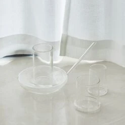 Genie Lamp Stackable Water Carafe & Glasses Set - The Wine Savant 1000 ML Glass Pitcher With 2 7oz Glasses 7" For Water, Juice, Cocktail -Refined Spirits Store il fullxfull.4334649152 n7co