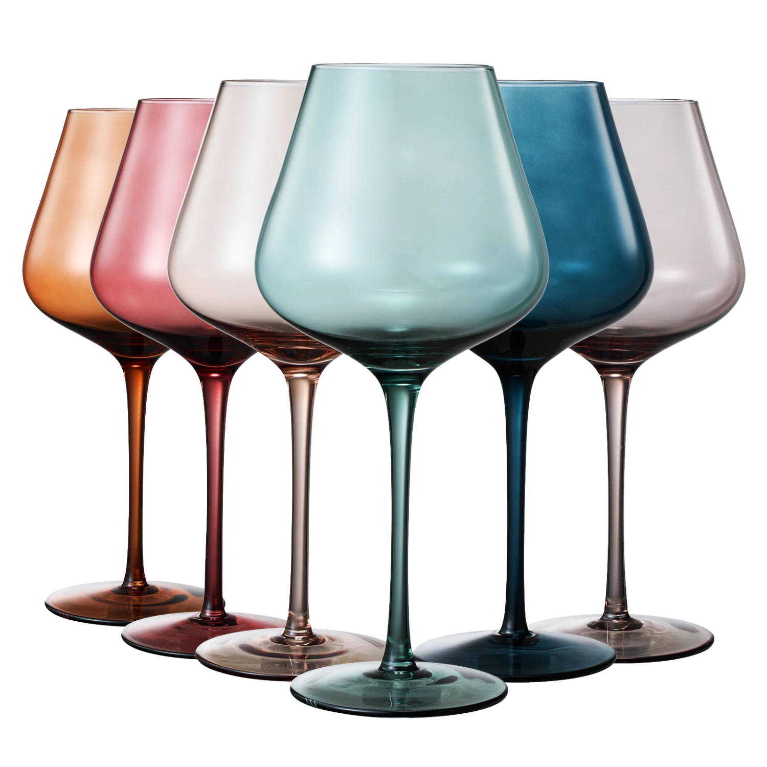 Colored Crystal Wine Glass Set Of 6, Gift For Hosting, Her, Wife, Mom Friend - Large 20 Oz Glasses, Unique Italian Style Tall Drinkware - Red & White, Dinner, Color Beautiful Glassware - (Pastel) 1 Colored Crystal Wine Glass Set Of 6, Gift For Hosting, Her, Wife, Mom Friend - Large 20 Oz Glasses, Unique Italian Style Tall Drinkware - Red & White, Dinner, Color Beautiful Glassware - (Pastel)