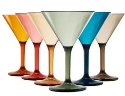 Unbreakable Pastel Color Acrylic Martini Glasses | Set Of 6 | European Style Cocktail Cups 100% Tritan Drinkware, 5 Oz Dishwasher Safe BPA-free Plastic, For Wedding, Poolside Indoors & Outdoors 12 Unbreakable Pastel Color Acrylic Martini Glasses | Set Of 6 | European Style Cocktail Cups 100% Tritan Drinkware, 5 Oz Dishwasher Safe BPA-free Plastic, For Wedding, Poolside Indoors & Outdoors -Refined Spirits Store martiniunbreakable 1