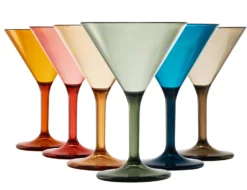 Unbreakable Pastel Color Acrylic Martini Glasses | Set Of 6 | European Style Cocktail Cups 100% Tritan Drinkware, 5 Oz Dishwasher Safe BPA-free Plastic, For Wedding, Poolside Indoors & Outdoors 12 Unbreakable Pastel Color Acrylic Martini Glasses | Set Of 6 | European Style Cocktail Cups 100% Tritan Drinkware, 5 Oz Dishwasher Safe BPA-free Plastic, For Wedding, Poolside Indoors & Outdoors -Refined Spirits Store martiniunbreakable 1