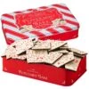 Handmade Layered Original Dark And White Chocolate Peppermint Bark - 1Lb Holiday Bark Assorted Squares - Christmas & Winter Candy, Sweets Gift Tin, Old Fashioned Treat, Stocking Stuffer
