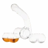 Penis Whiskey Decanter Bottle With Two Whiskey Glasses - Unique & Funny Glass Container For Scotch, Tequila, Brandy, Rum, Bourbon & Other Drinks - Naughty Gift Accessories, Deez Nuts Gag Gifts