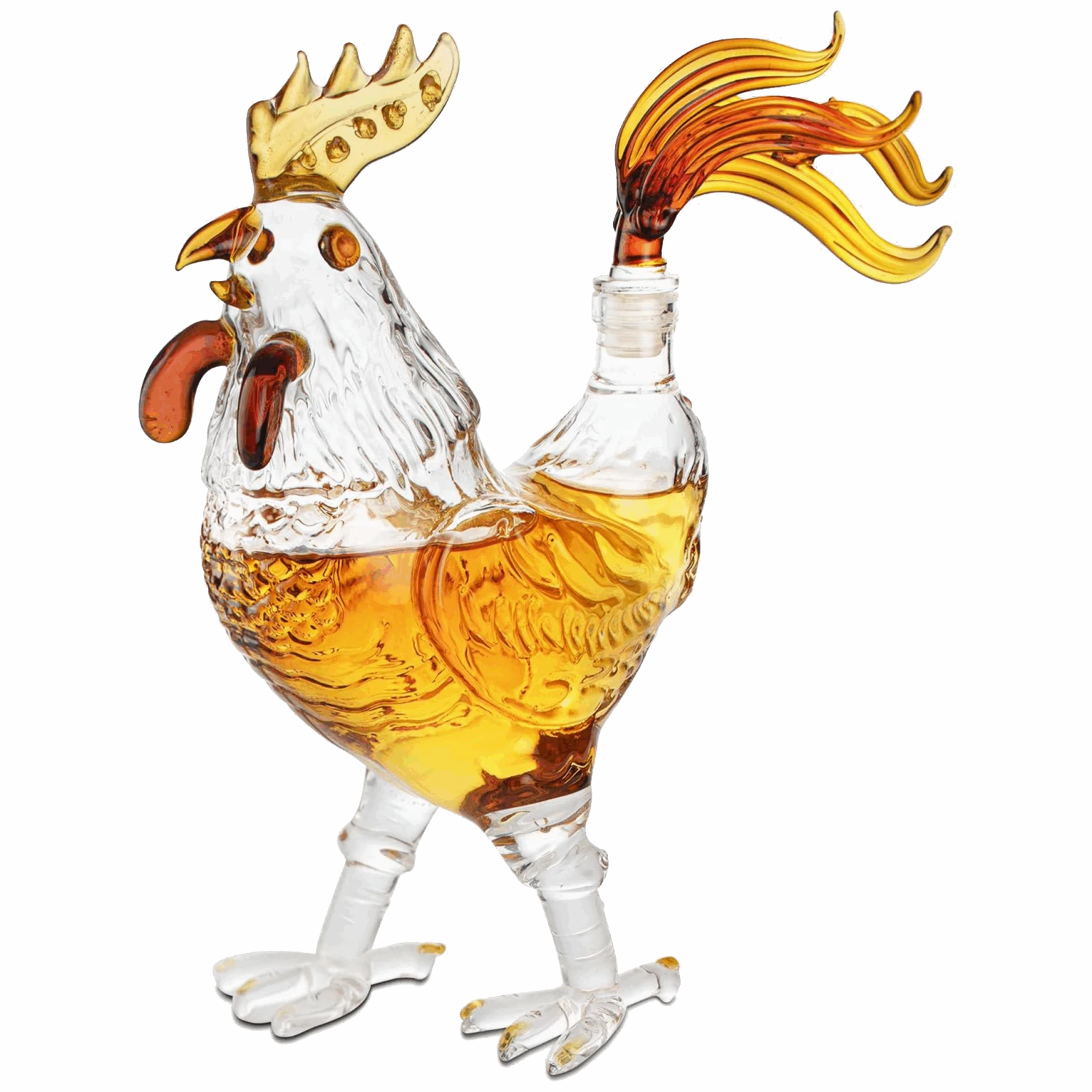 Cock - Chicken Decanter 500ml Whiskey And Wine Decanter - By The Wine Savant, Rooster Glass Decanter For Whiskey, Scotch, Spirits, Wine Or Vodka For Whiskey Lovers 2 Cock - Chicken Decanter 500ml Whiskey And Wine Decanter - By The Wine Savant, Rooster Glass Decanter For Whiskey, Scotch, Spirits, Wine Or Vodka For Whiskey Lovers - Image 2
