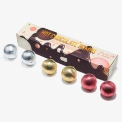 Hot Chocolate Bombs - Set Of 6-3 Flavors Of White, Fudge Brownie, Strawberry Chocolates - Delicious Cocoa Bombs Filled With Marshmallows - Classic Bomb Gift Set, Melting Marshmallow Delicious Gifts -Refined Spirits Store pink2 1