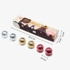 Hot Chocolate Bombs - Set Of 6-3 Flavors Of White, Fudge Brownie, Strawberry Chocolates - Delicious Cocoa Bombs Filled With Marshmallows - Classic Bomb Gift Set, Melting Marshmallow Delicious Gifts -Refined Spirits Store pinkdim 1