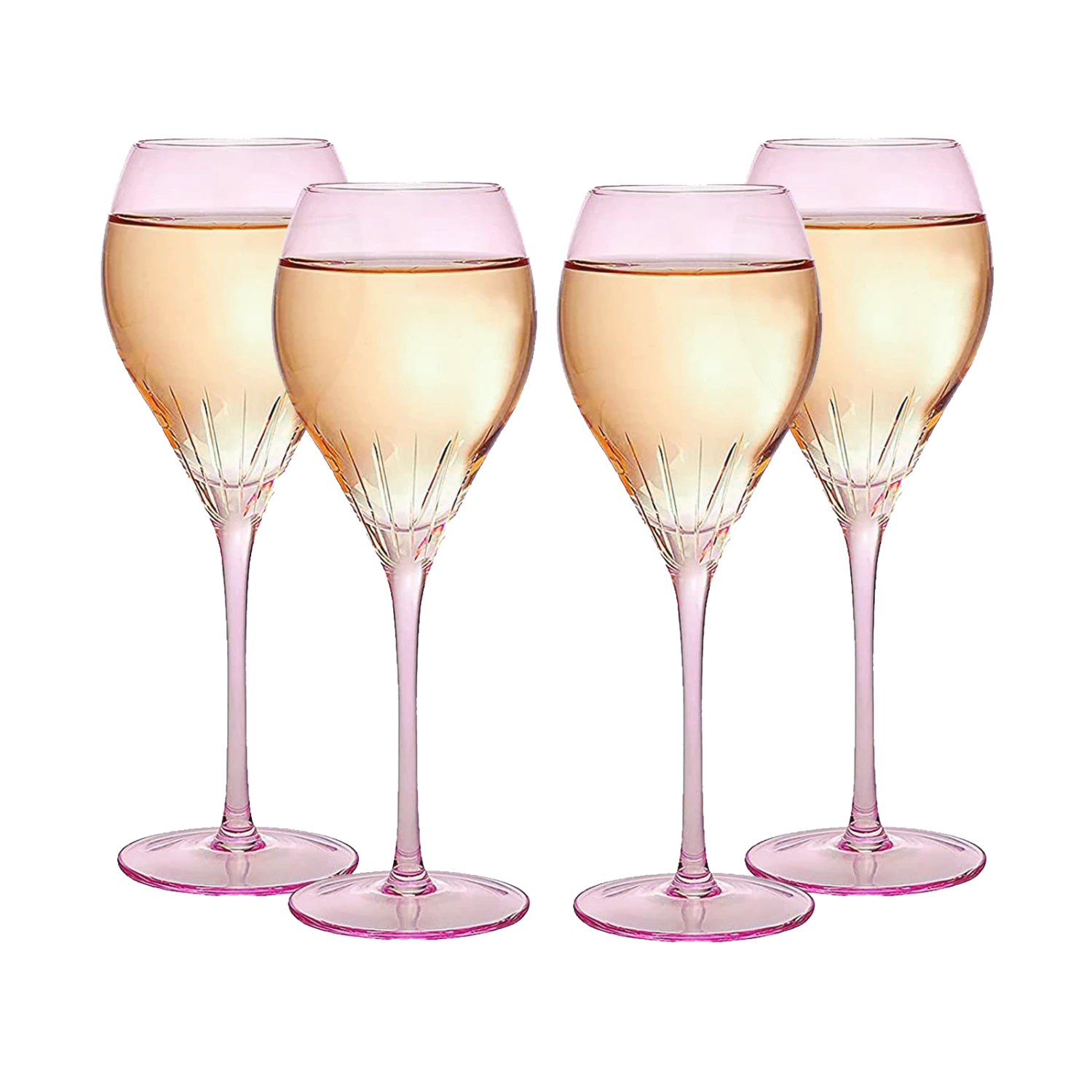Paris Collection Crystal Pink Balloon Wine Glasses, Red & White Wines 14 Oz Set Of 4 By The Wine Savant - Extraordinary Parisian Glass, For Wedding Beautiful Present Anniversary Birthday Women Men Bar 1 Paris Collection Crystal Pink Balloon Wine Glasses, Red & White Wines 14 Oz Set Of 4 By The Wine Savant - Extraordinary Parisian Glass, For Wedding Beautiful Present Anniversary Birthday Women Men Bar