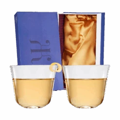 Vintage Crystal Lowball Tumbler Glasses, Set Of 2, Clear Radiance - Spirits, Whiskey, Old Fashioned, Cocktails - Hand Blown Classy Glass -Timeless Art Deco Design - Durable Barware, Home Bar (5 OZ)