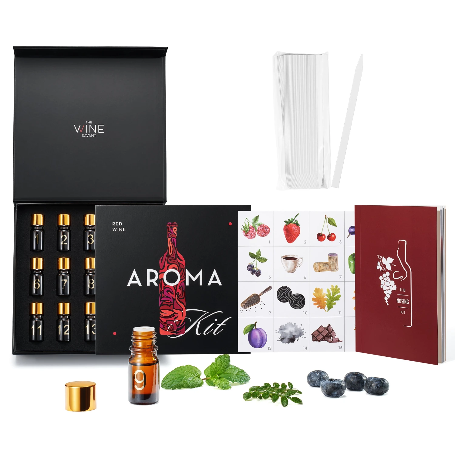 Red Wine Aroma Kit, Tasting & Smelling Aroma Set For Red Wines, 15 Aromas, Training Educational Gift - Beginners & Sommelier Master, Book & Accessories Guide Included, Wine Game Gifts Holiday 1 Red Wine Aroma Kit, Tasting & Smelling Aroma Set For Red Wines, 15 Aromas, Training Educational Gift - Beginners & Sommelier Master, Book & Accessories Guide Included, Wine Game Gifts Holiday