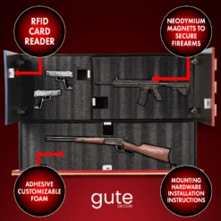 Tactical Rustic Hidden American Flag Gun Storage With Trap Door, Wall Storage | 35" X 22.5" | Firearm, Magazine And Knives Storage Easy Installation | Secure & Safe Compartment 9 Tactical Rustic Hidden American Flag Gun Storage With Trap Door, Wall Storage | 35" X 22.5" | Firearm, Magazine And Knives Storage Easy Installation | Secure & Safe Compartment -Refined Spirits Store rifdINFO3 2