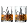 Octopus Tentacle Whiskey Glassware | Set Of 2 | 9 OZ Handmade Craft Beer, Cocktail, Water, Bar Rock Glass - Kraken Tumbler Gift Set, Old Fashioned Rocks Glasses, Antique Design Extraordinary Detail