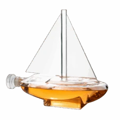 Sailboat Whiskey & Wine Decanter Ship - The Wine Savant Ship Decanter Set 750ml - Drink Dispenser For Wine, Whiskey, Ship In A Bottle Decanters Bar Set, Liquor Scotch Bourbon, Boating Mariner Gifts