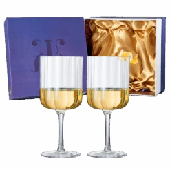 Flower Vintage Wine Glassware - Set Of 2-13 Oz Colorful Cocktail, Martini & Champagne Glasses, Prosecco, Mimosa Glasses Set, Cocktail Glass Set, Bar Glassware Luster Glasses 7" X 3" (Clear)