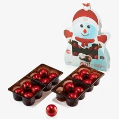 Large Snowman Hot Chocolate Bombs - Set Of 16 - Delicious Cocoa Bomb Filled With Marshmallows - Caramel & Fudge Brownie Flavors Candy Chocolates, Cocoa Bomb Gift - Delicious Holiday Christmas Gifts -Refined Spirits Store snowman2 1