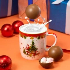 Large Snowman Hot Chocolate Bombs - Set Of 16 - Delicious Cocoa Bomb Filled With Marshmallows - Caramel & Fudge Brownie Flavors Candy Chocolates, Cocoa Bomb Gift - Delicious Holiday Christmas Gifts -Refined Spirits Store snowman3 1