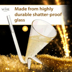 Champagne Shooter - Chug Flutes Guzzler Glasses Unique Gifts For Bachelorette Party Favors & White Elephant Gifts, Drinking Games, Self Standing - Prosecco & More Bong Style, Reusable Acrylic 2pk -Refined Spirits Store unnamed 02a8f7a2 5a0b 4f88 85ad 920c4116b312