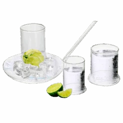 Genie Lamp Stackable Water Carafe & Glasses Set - The Wine Savant 1000 ML Glass Pitcher With 2 7oz Glasses 7" For Water, Juice, Cocktail