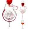 Wine Glass Wheel Decanting & Aerator Set By The Wine Savant - Unique Decanter - Moving Wheel - Upper, Middle & Lower Aerators - Whisky & Wines Carafe, Proven To Enhance & Improves Flavor & Aromas